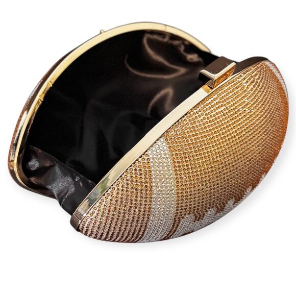 Football Clutch Purse with Rhinestone Bling Ball - Picture 5 of 7